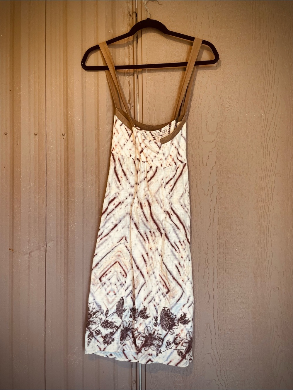 Anthro Eloise Sunny Forecast Chemise Dress Crisscross Strap Smocked Gauzy sz M - Picture 8 of 10